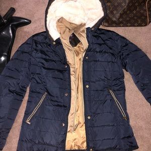 JOHNSTON MURPHY Navy blue puffer jacket